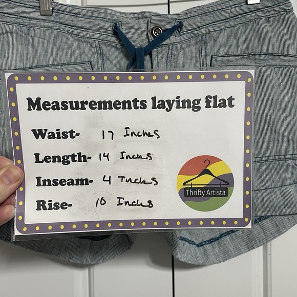 The North Face Womens Size 6 Blue White Stripe‎ Drawstring Shorts Casual - Picture 2 of 8